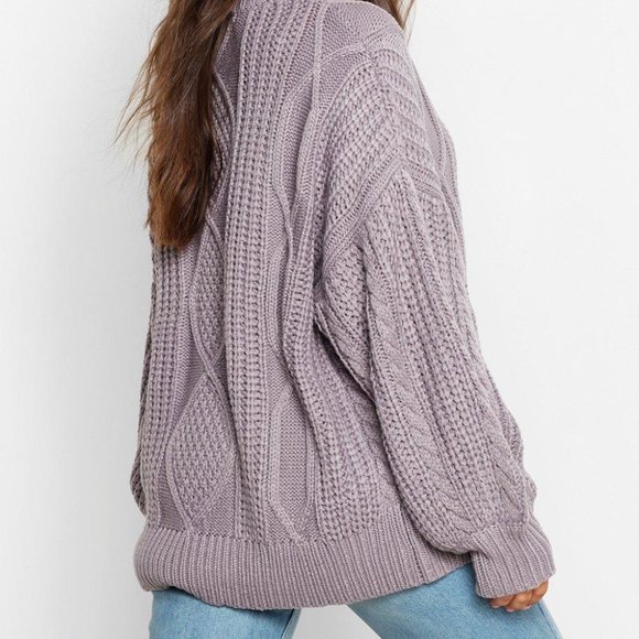 Boohoo Oversized Cable Sweater - Picture 2 of 7
